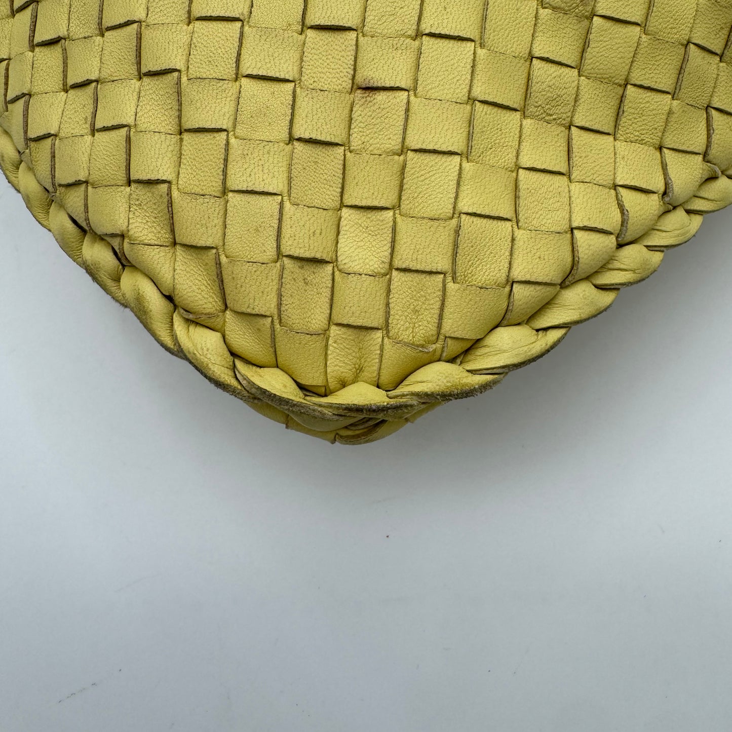 Bottega Veneta Pastel Yellow Intrecciato Hobo Bag