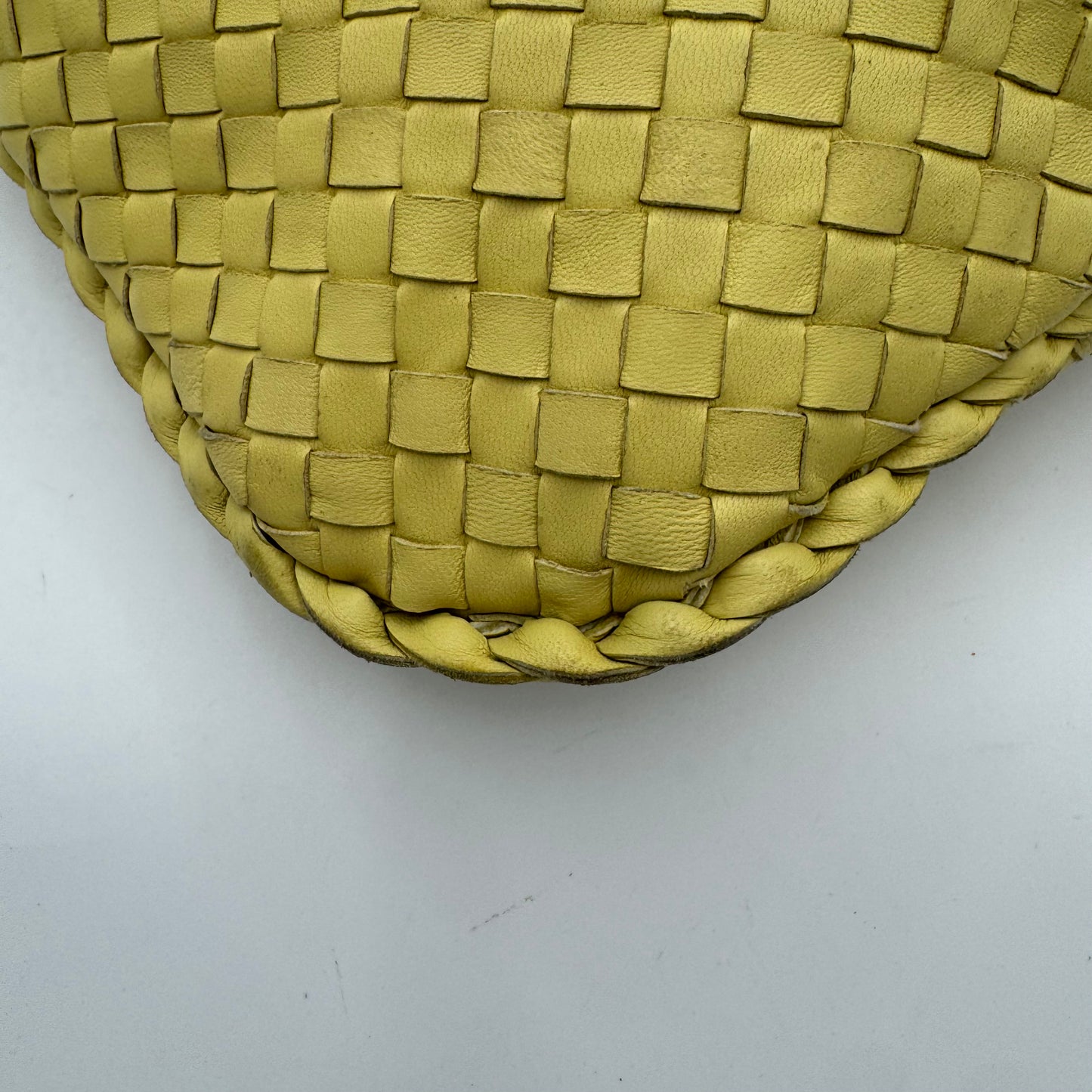 Bottega Veneta Pastel Yellow Intrecciato Hobo Bag
