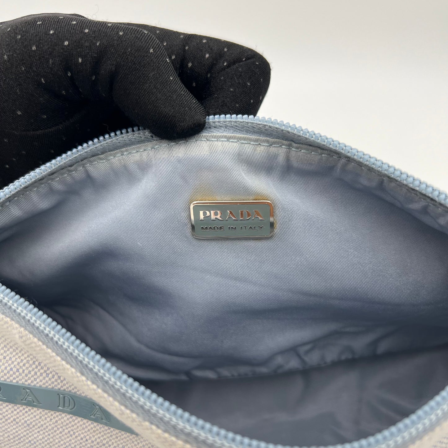 Prada Sports Blue Canvas Pochette