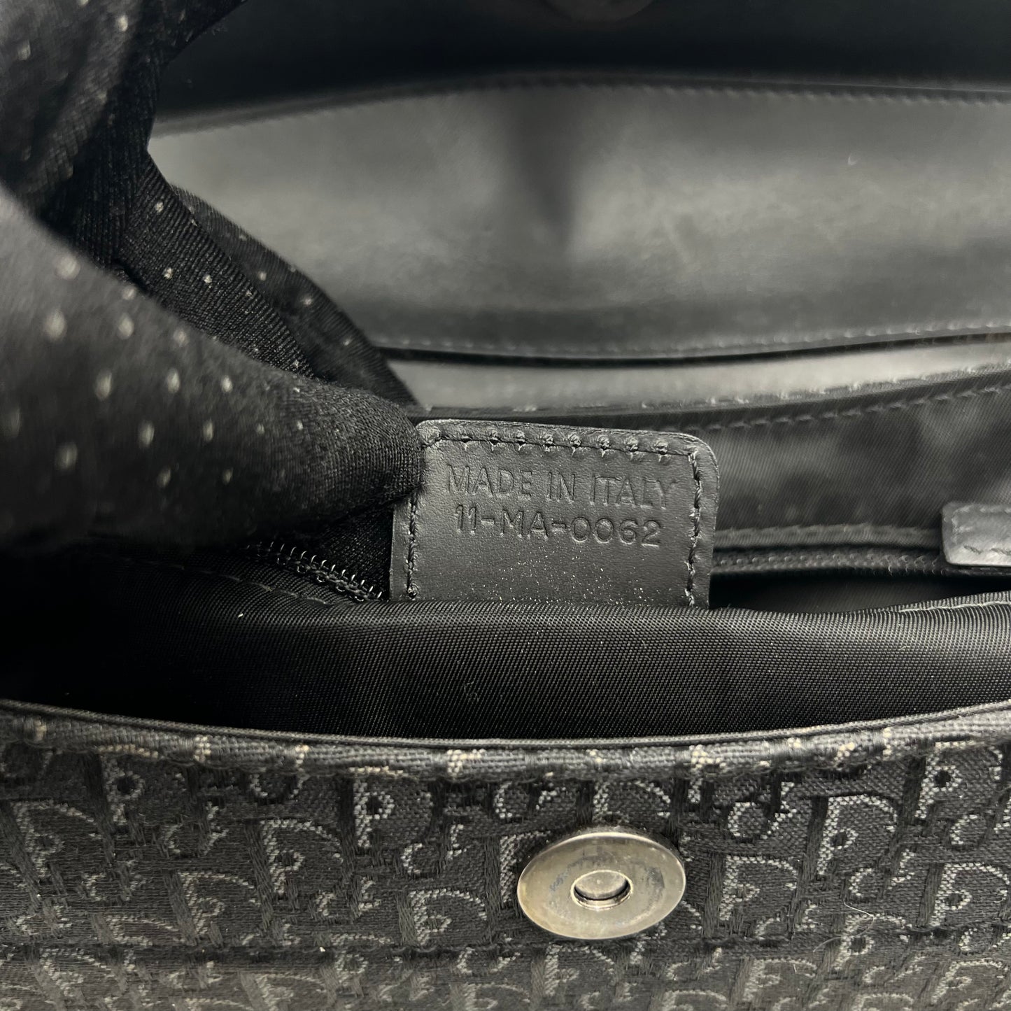 Christian Dior Black Trotter Canvas and Leather Street Chic Columbus with Side Purse