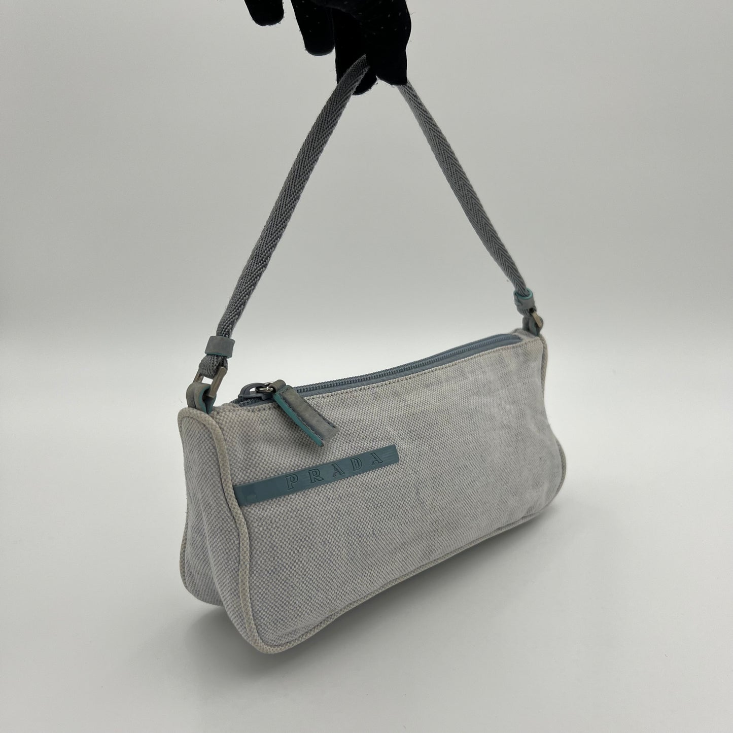 Prada Sports Blue Canvas Pochette