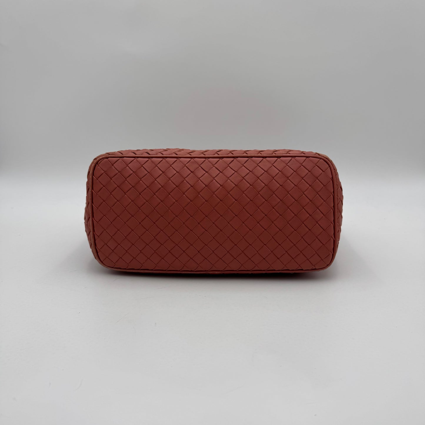 Bottega Veneta Coral Pink Intrecciato Hobo Shoulder Bag