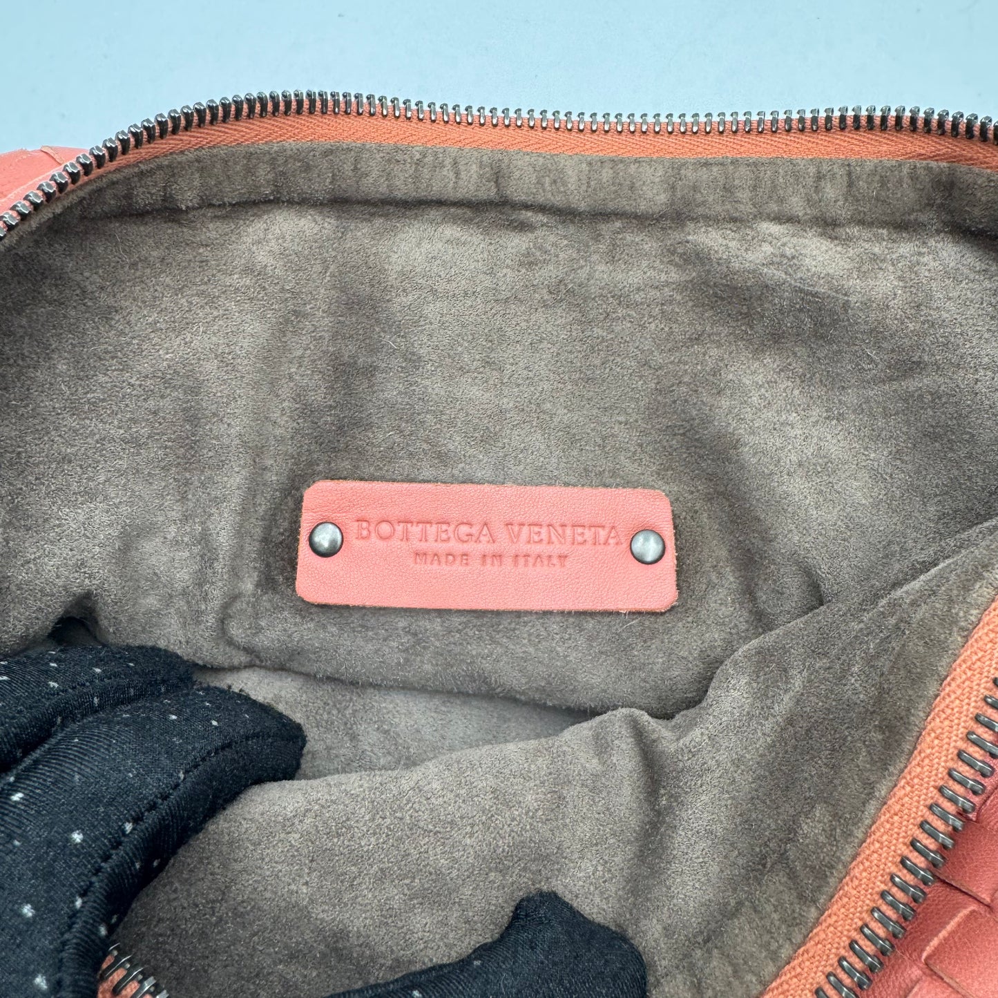Bottega Veneta Coral Pink Intrecciato Hobo Shoulder Bag