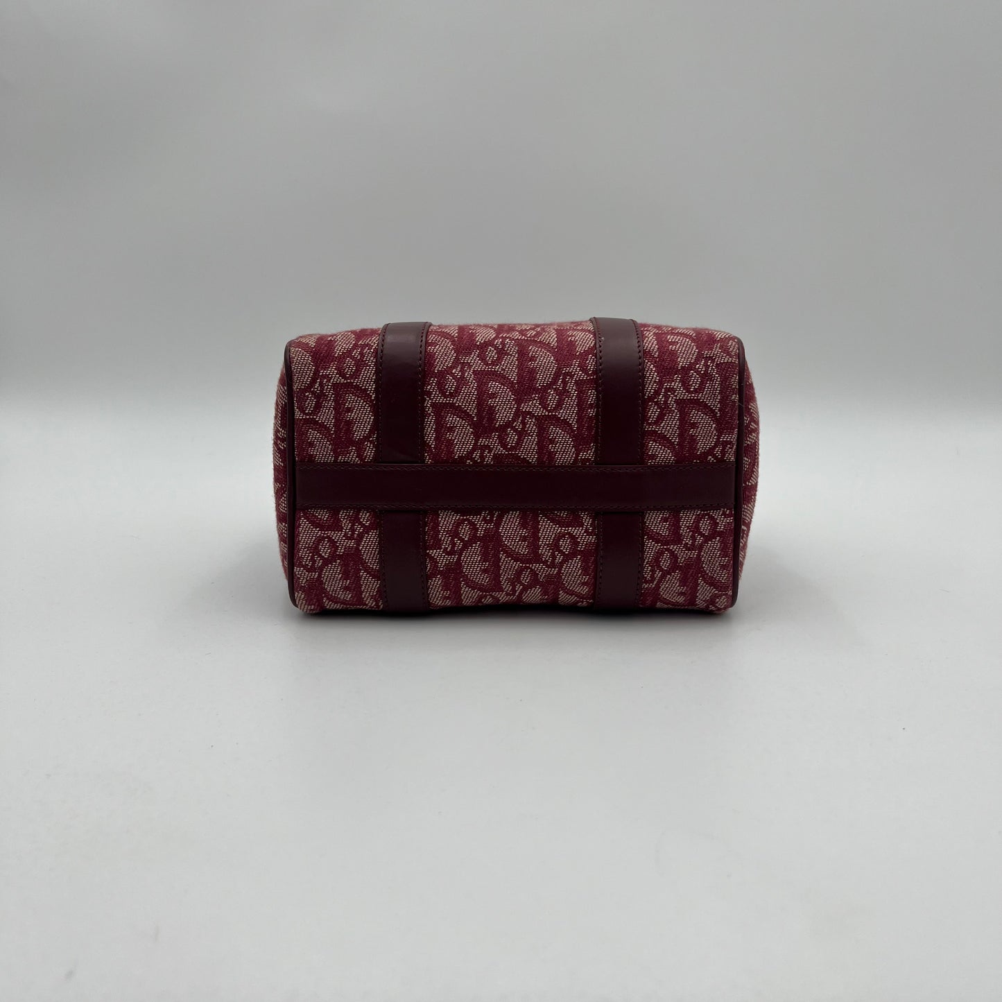 Christian Dior Burgundy Oblique Canvas Mini Boston GHW