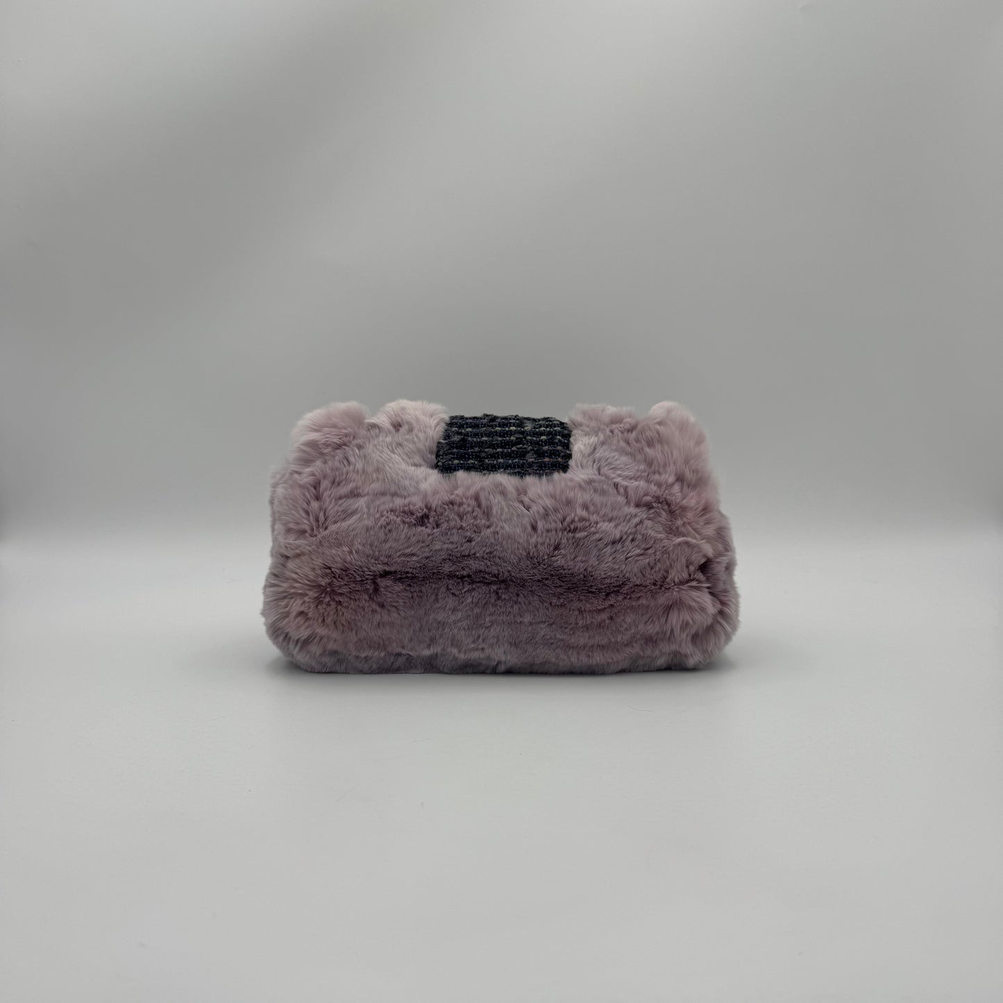 Chanel Purple Fur Tweed Single Flap