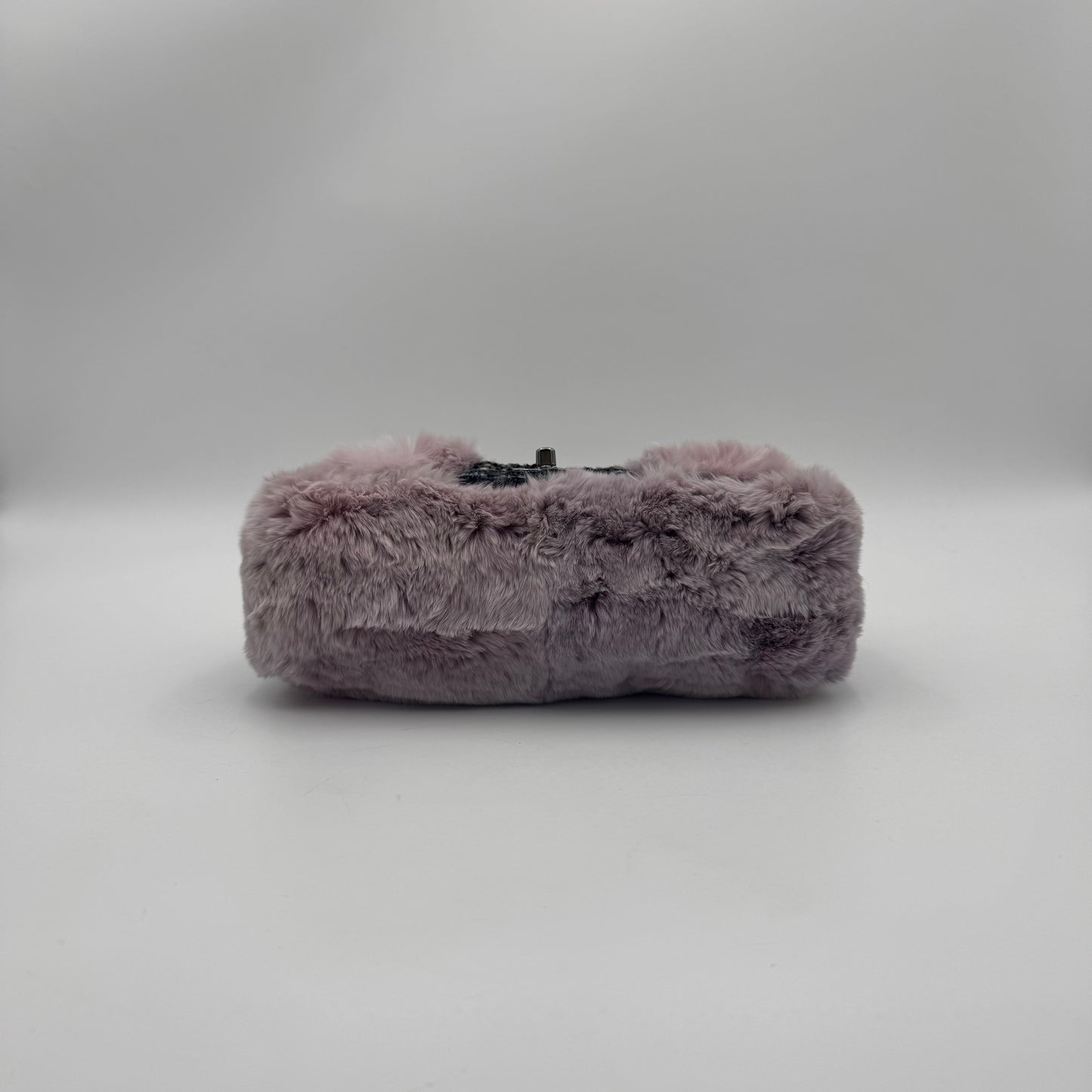 Chanel Purple Fur Tweed Single Flap