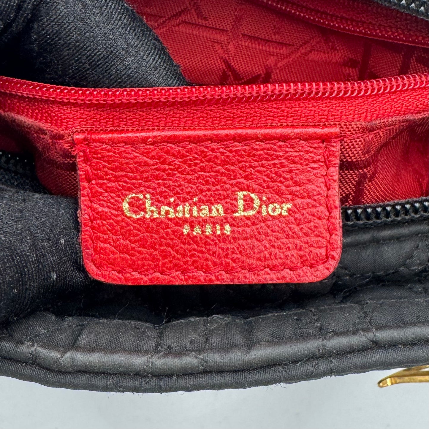 Christian Dior Black Nylon Cannage Lady Dior GHW