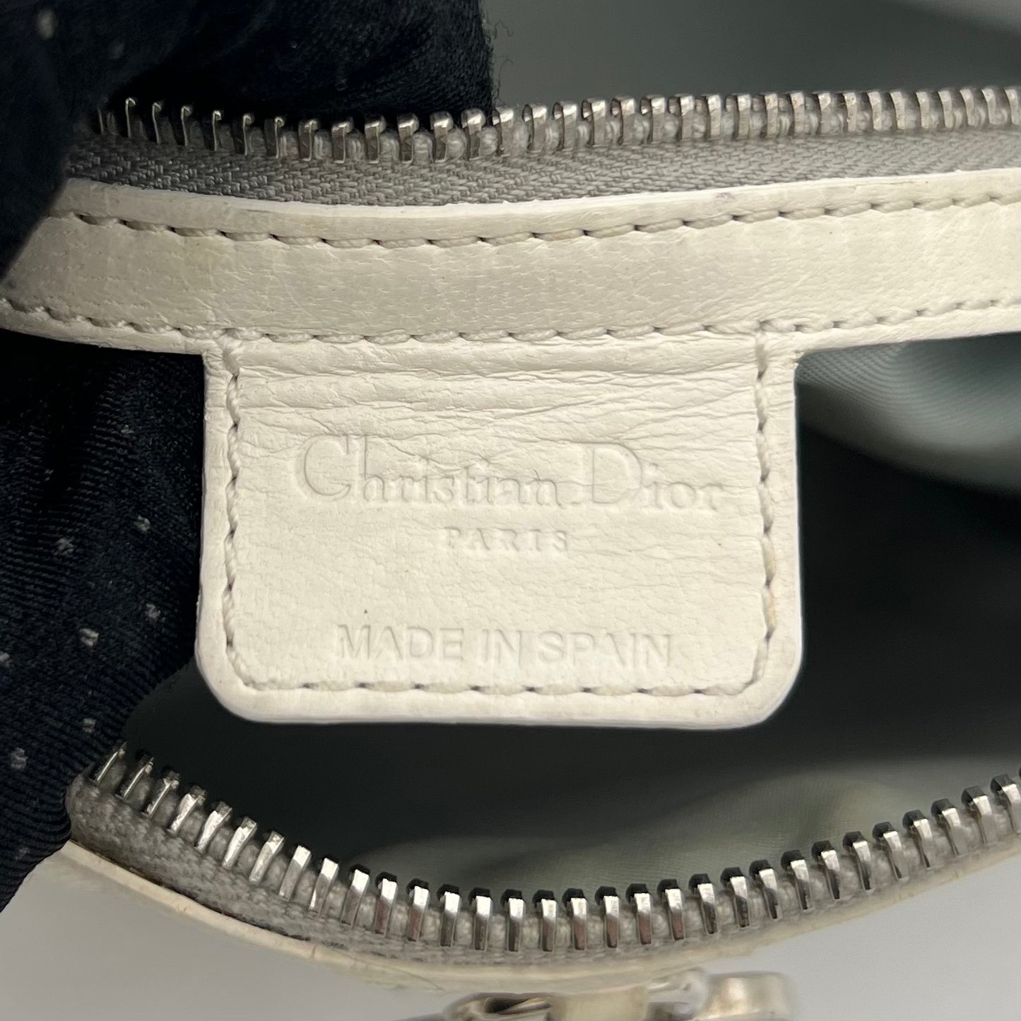 Christian Dior Gray White Romantique Trotter Heart Lock Shoulder Sling Bag