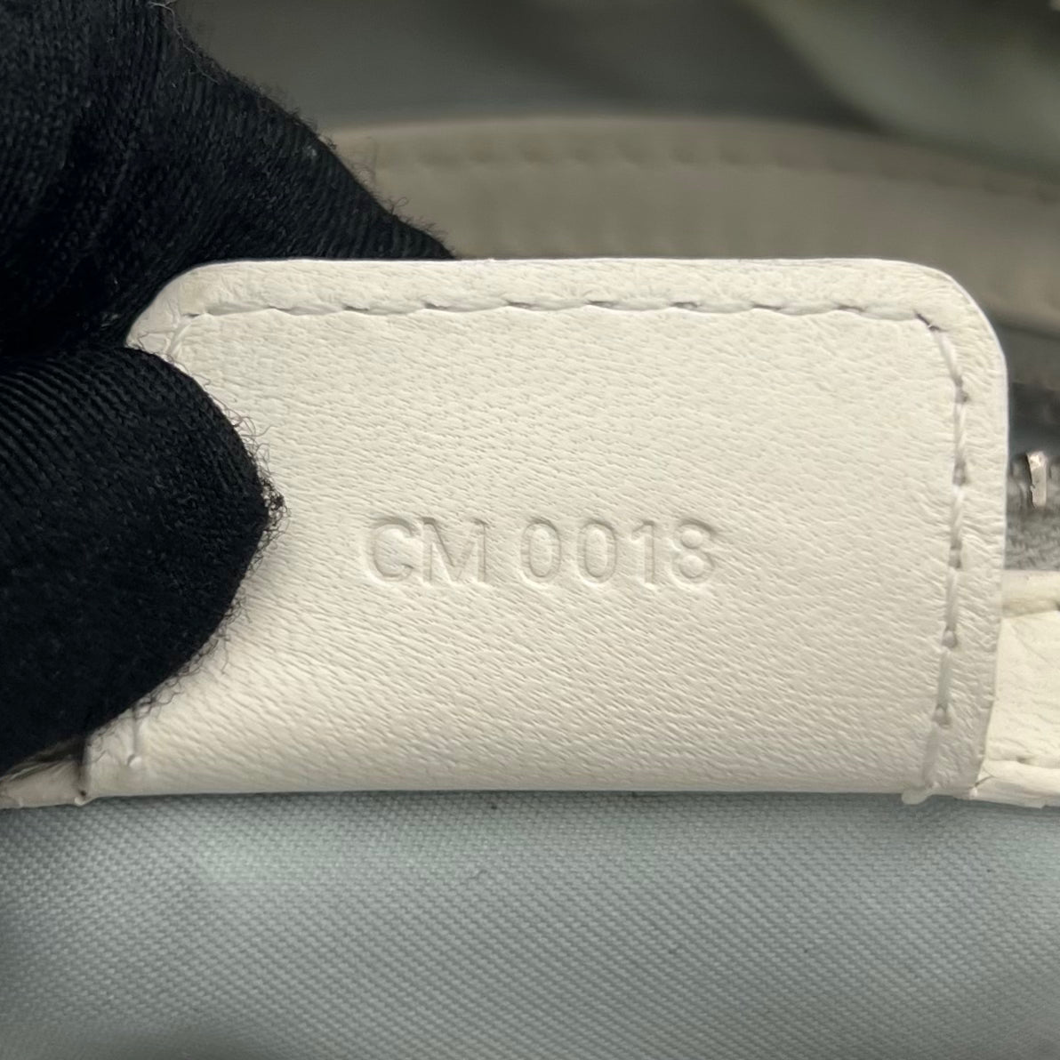 Christian Dior Gray White Romantique Trotter Heart Lock Shoulder Sling Bag