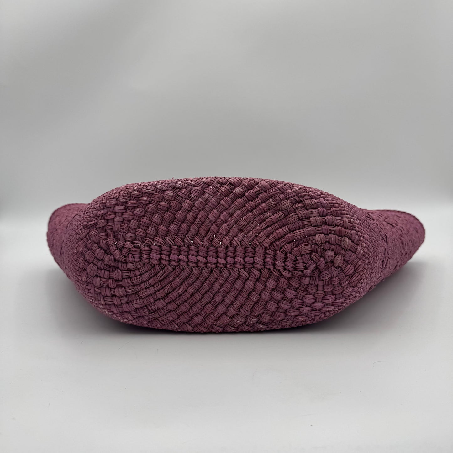 Loewe Purple Anagram Raffia Basket Tote Bag