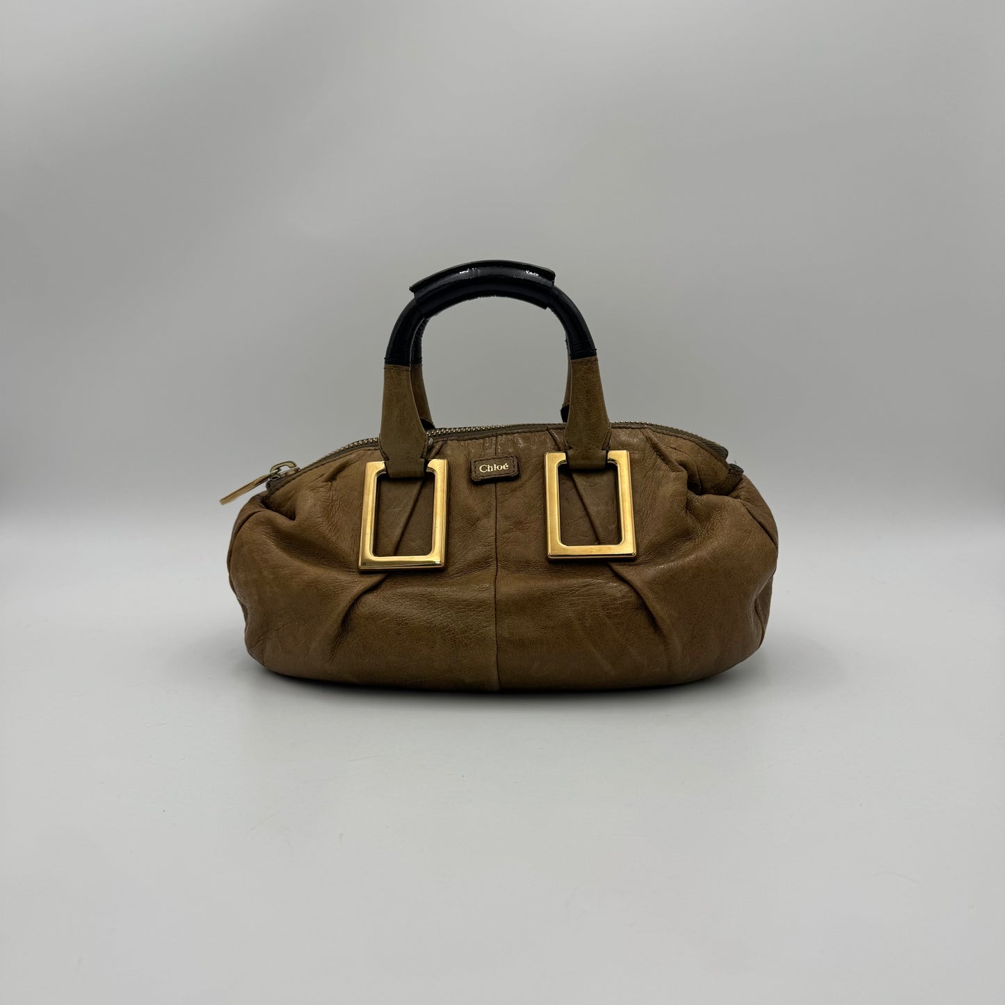 Chloe Beige Leather Ethel Satchel
