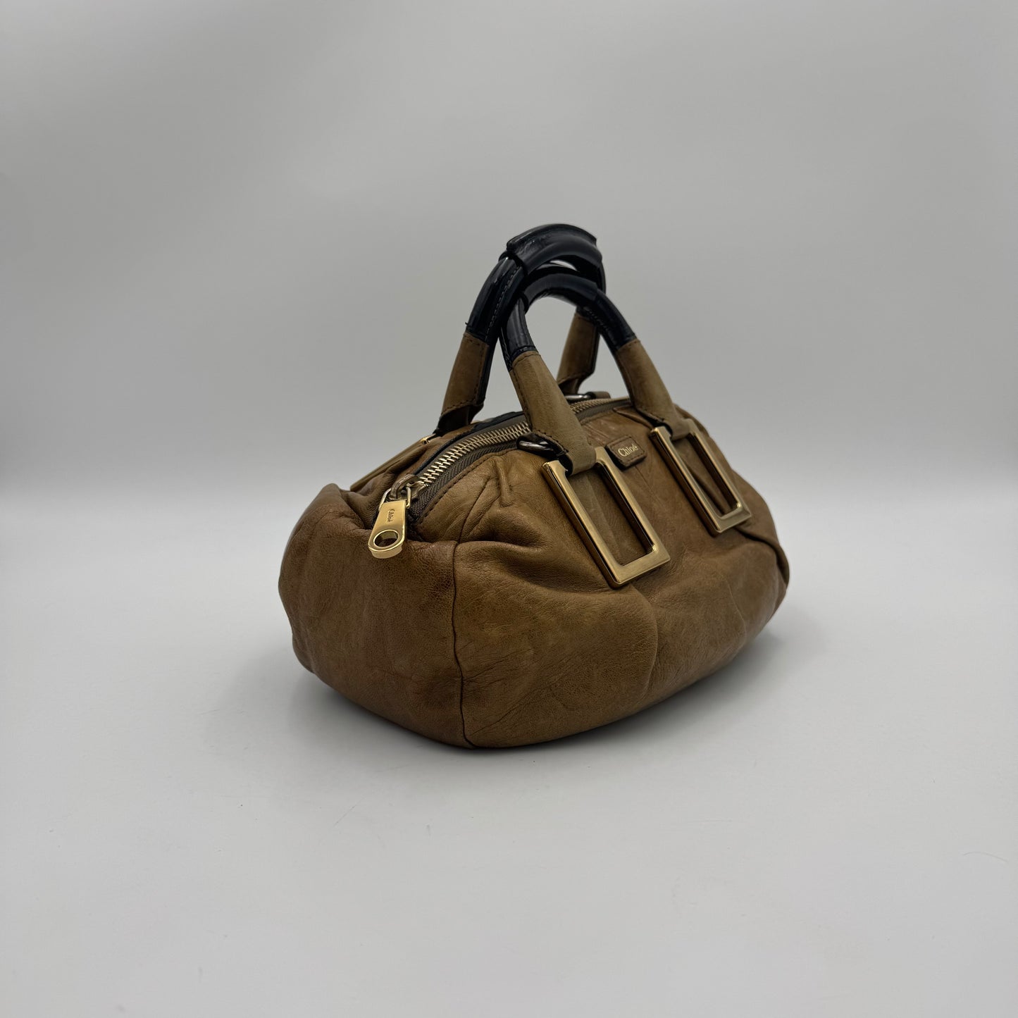 Chloe Beige Leather Ethel Satchel