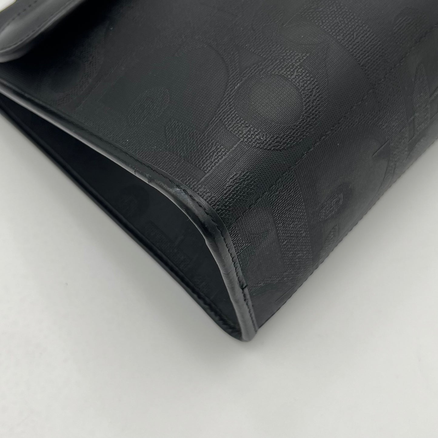 Christian Dior Black Trotter Top Handle Two-Way Bag GHW