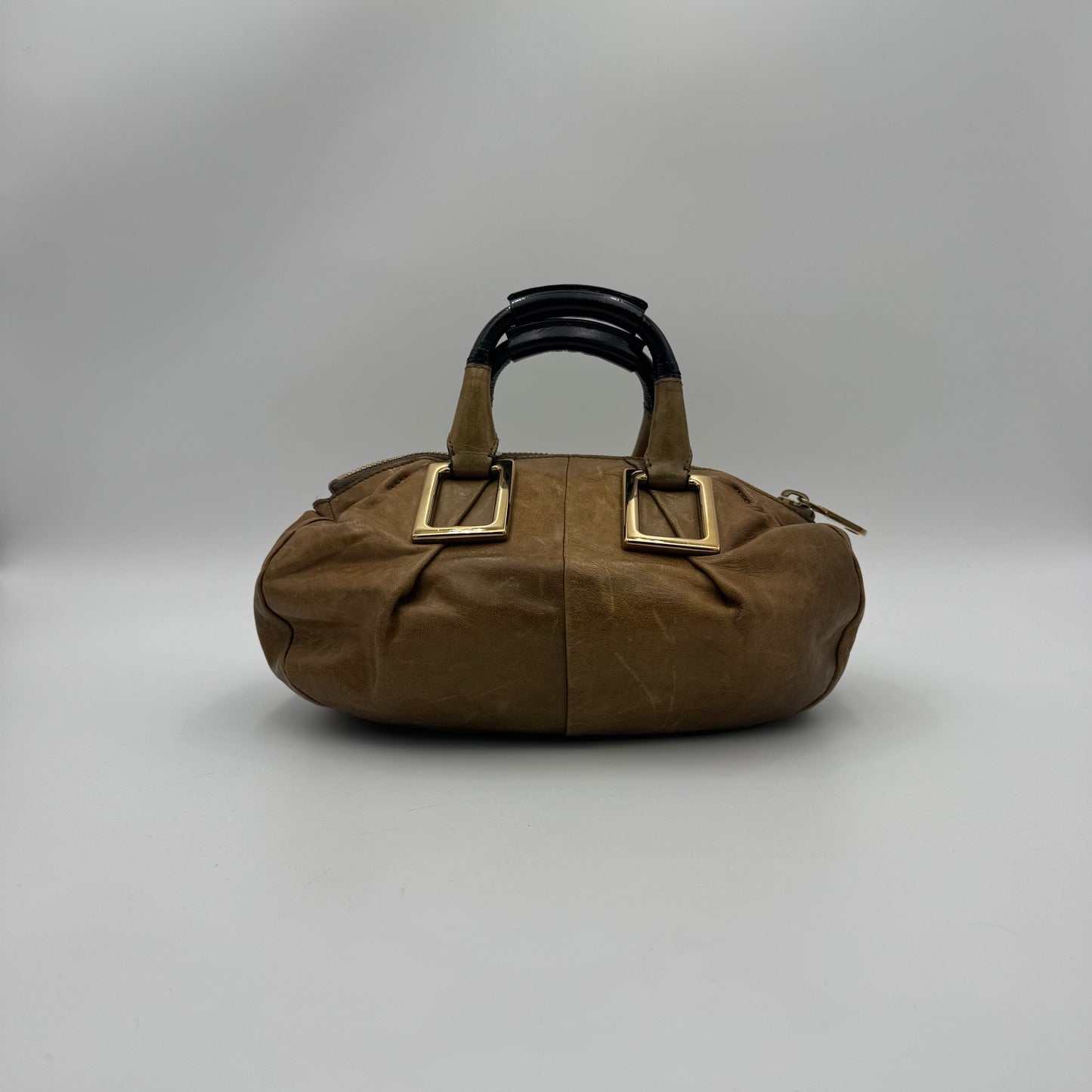 Chloe Beige Leather Ethel Satchel