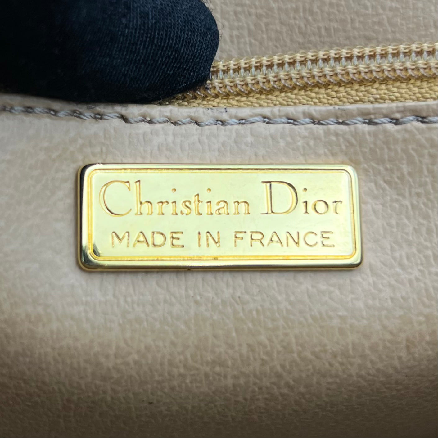 Christian Dior Black Trotter Top Handle Two-Way Bag GHW