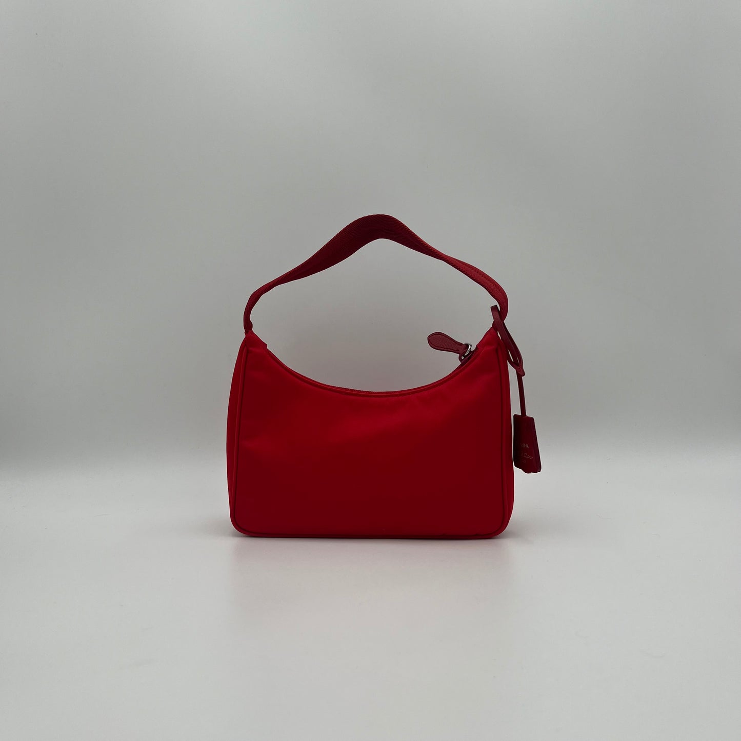 Prada Red Nylon Re-Edition 2000 Mini Hobo Bag