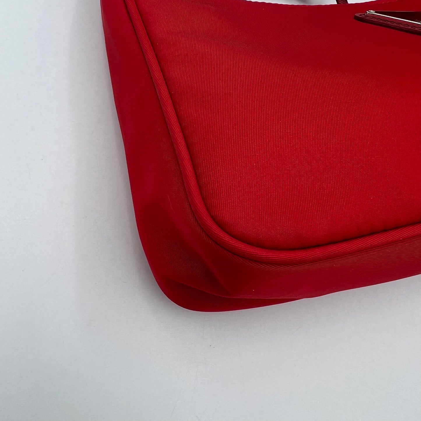 Prada Red Nylon Re-Edition 2000 Mini Hobo Bag