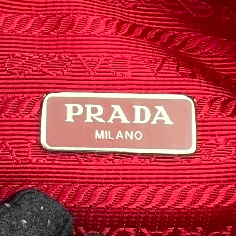 Prada Red Nylon Re-Edition 2000 Mini Hobo Bag