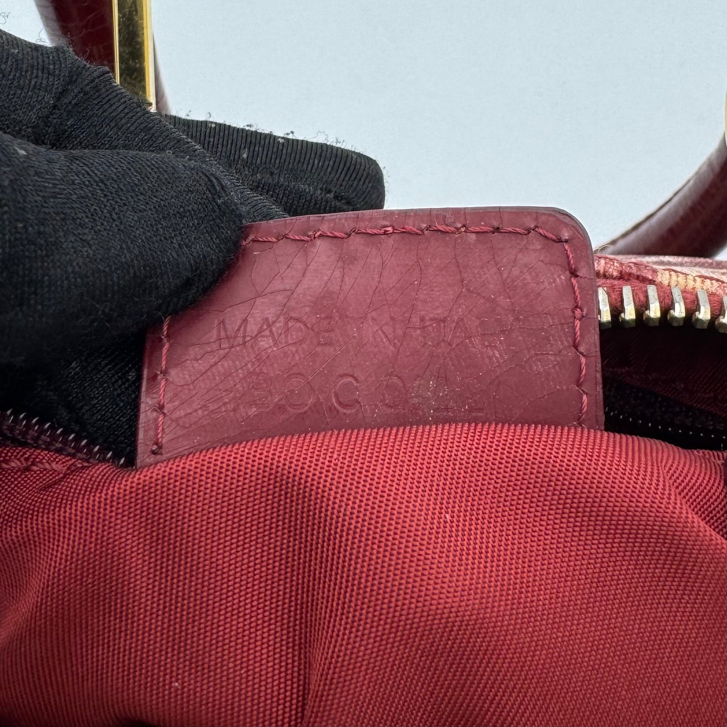 Christian Dior Burgundy Oblique PVC Mini Boston