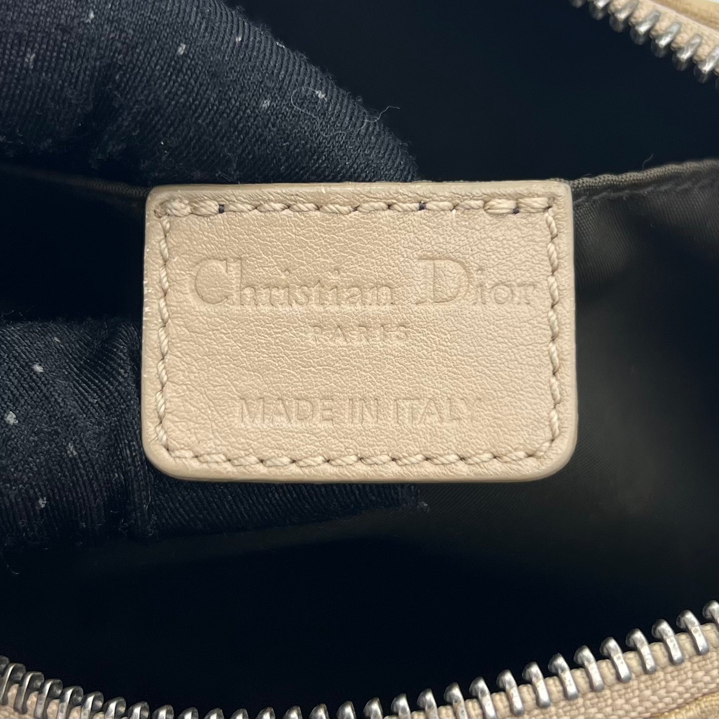 Christian Dior Beige Trotter Heart Charm Ethnic Shoulder Bag
