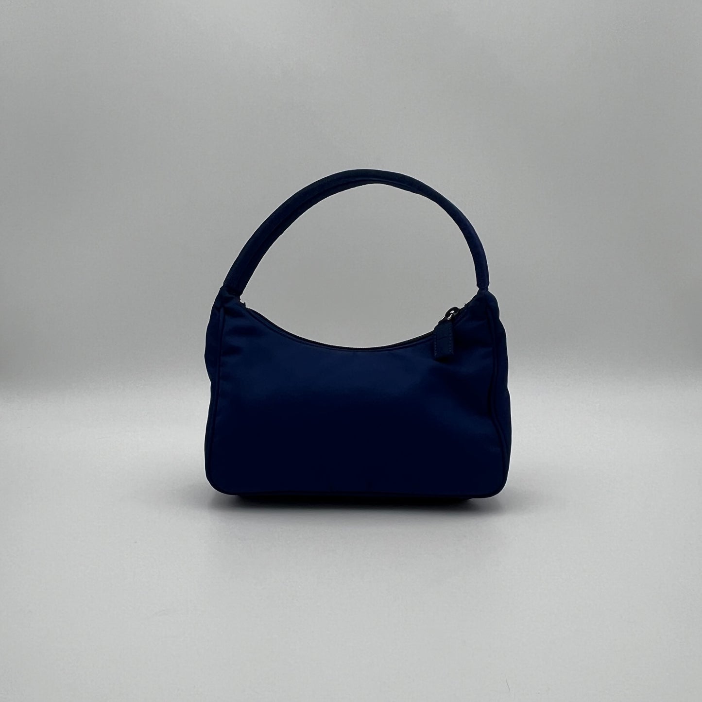 Prada Royal Blue Nylon Mini Hobo Baguette