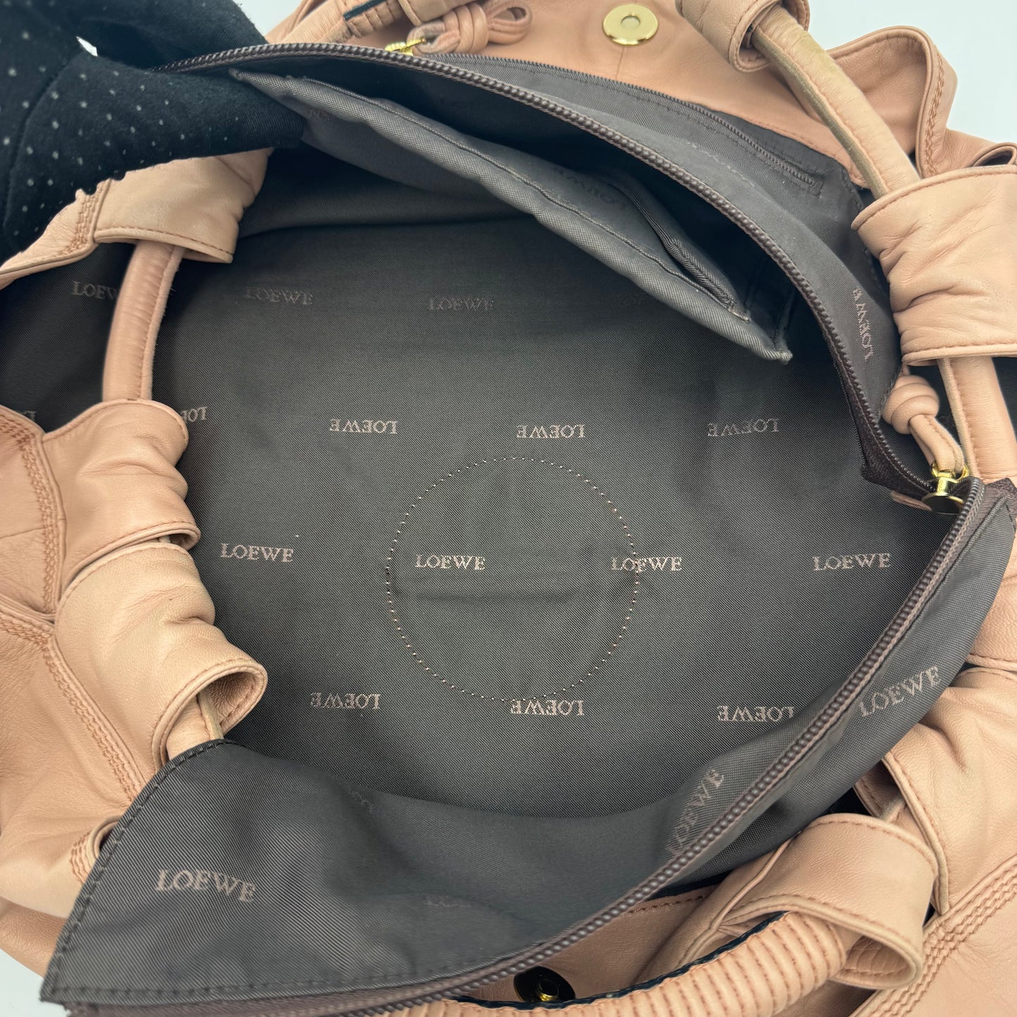 Loewe Nude Pink Anagram Nappa Aire Handbag