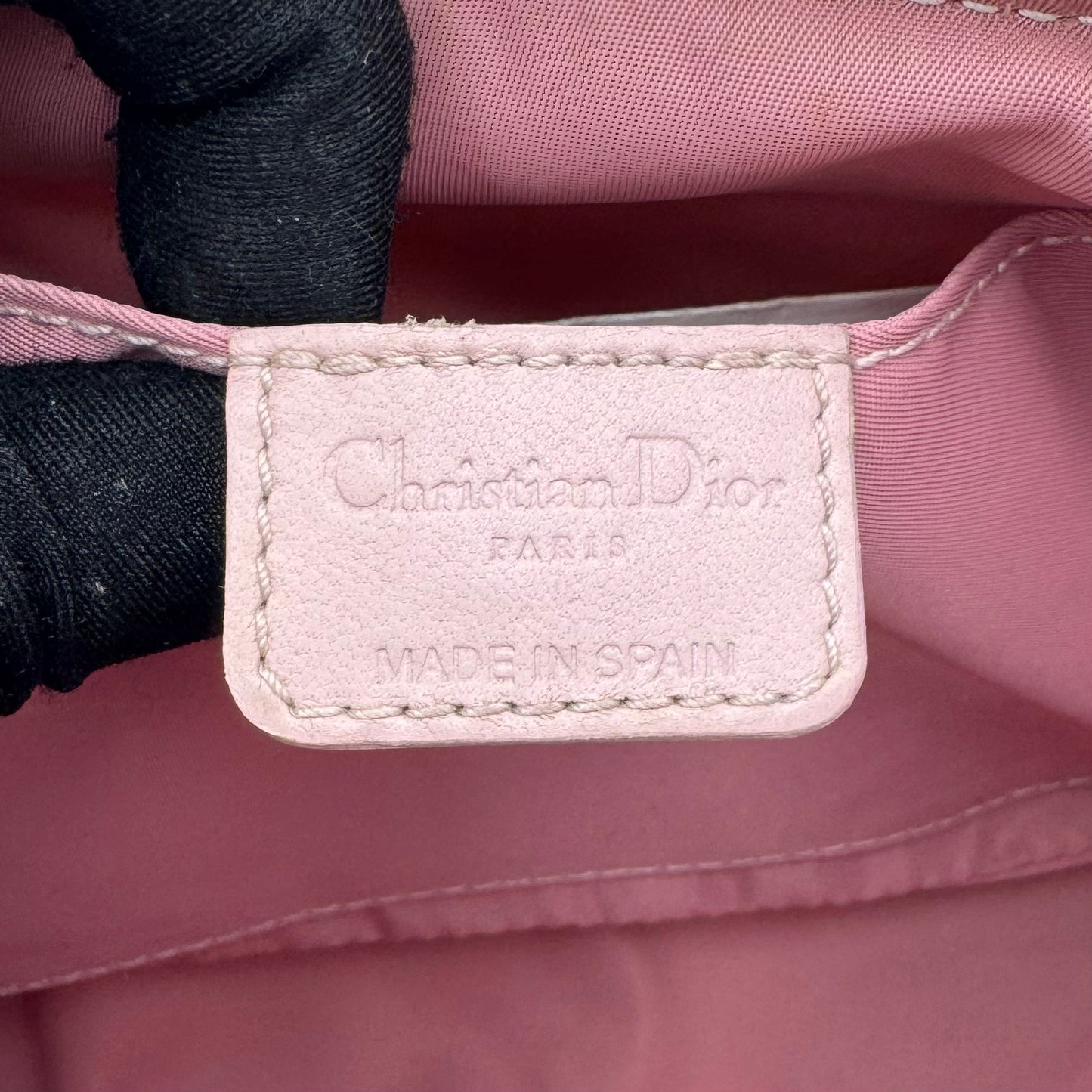 Christian Dior Pink Girly Romantique Trotter Coated Canvas and White Leather Shoulder Bag