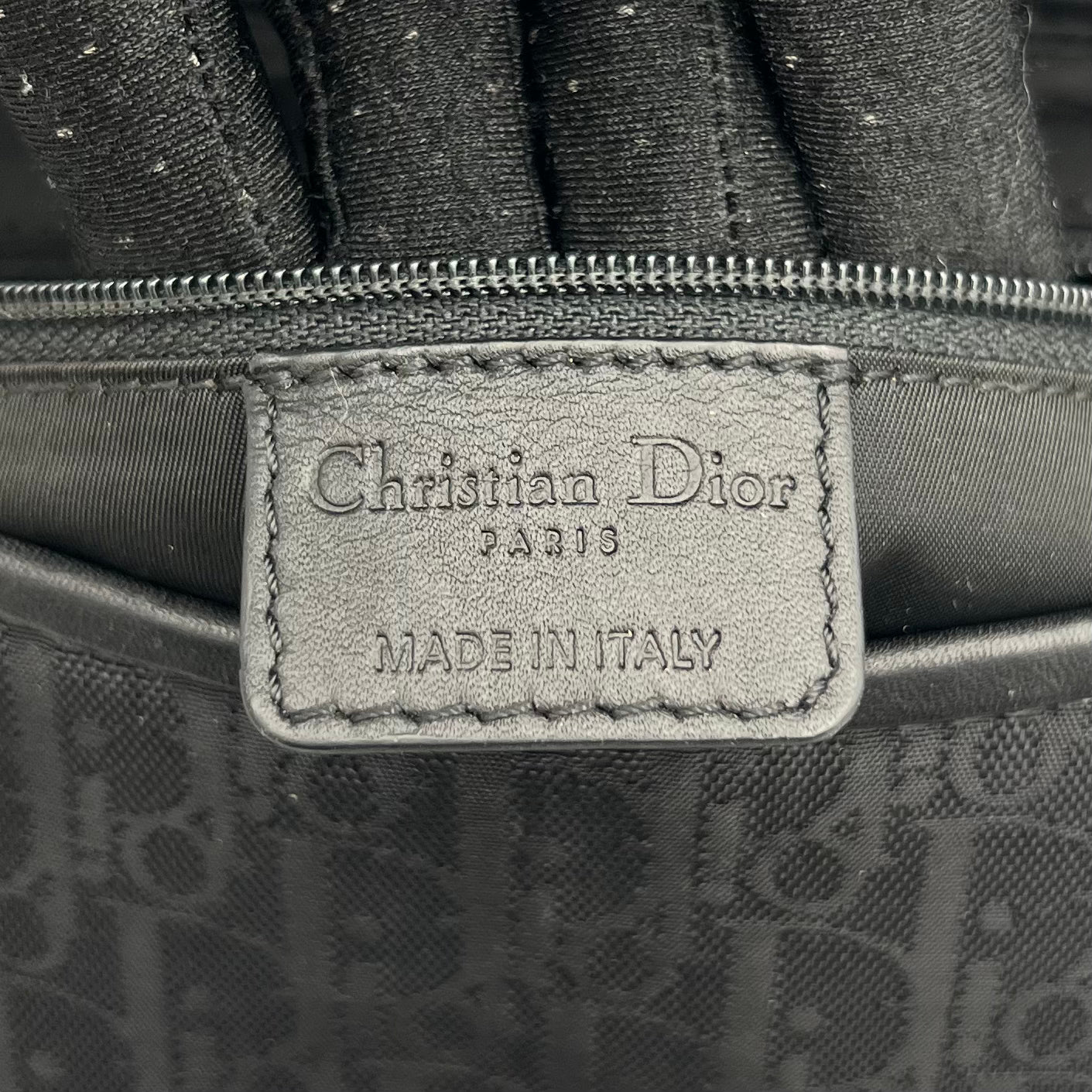 Christian Dior Black Trotter Canvas and Leather Ethnic Flap Shoulder Bag