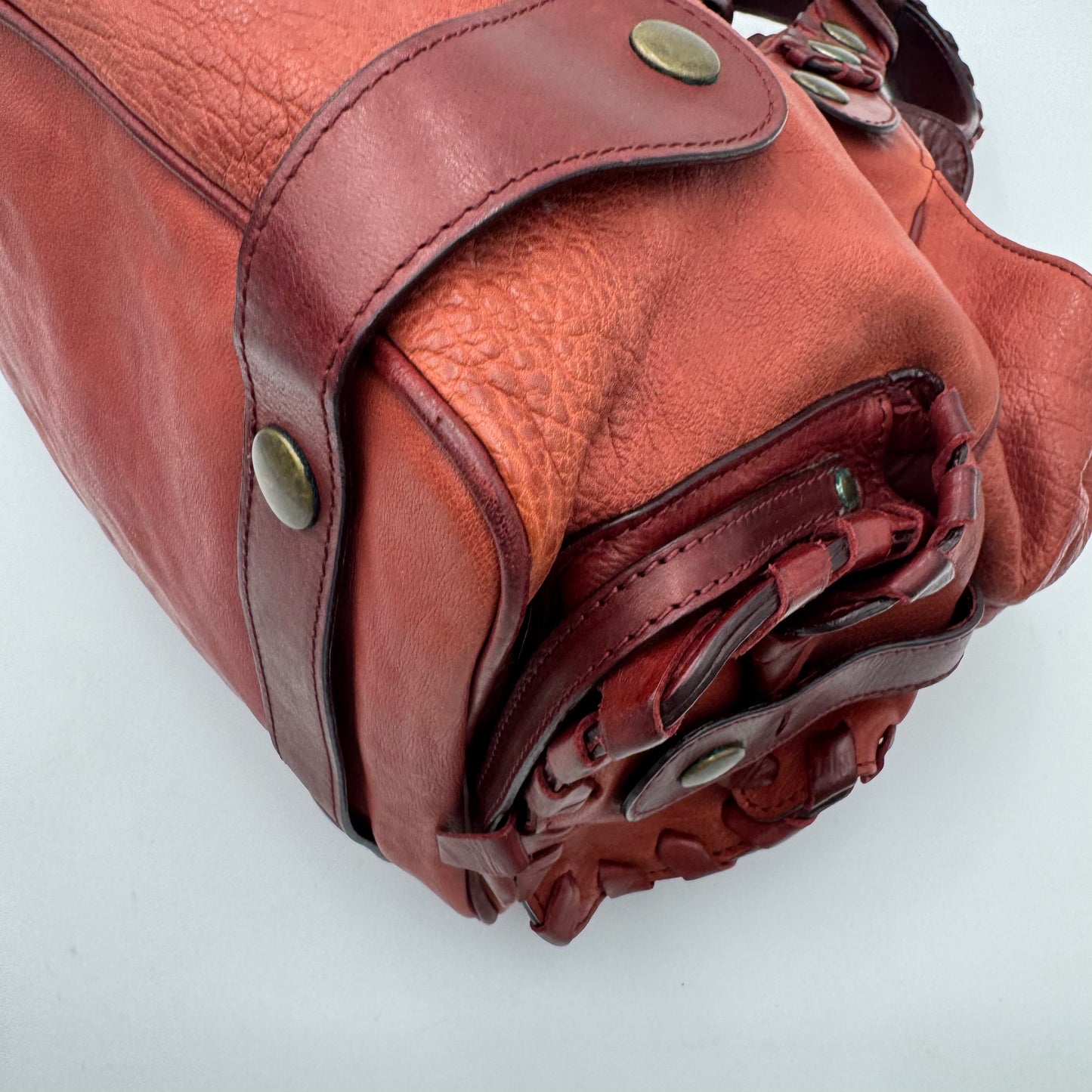 Chloe Burgundy Leather Large Silverado