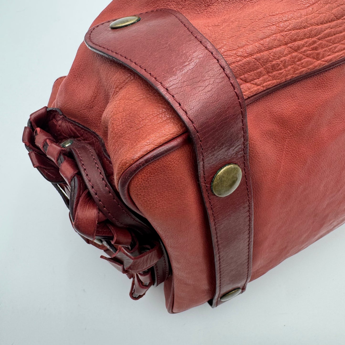 Chloe Burgundy Leather Large Silverado