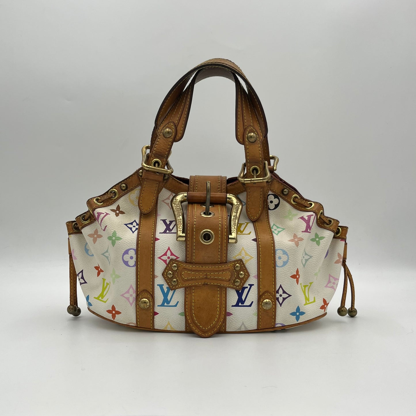 LV White Multicolor Theda PM