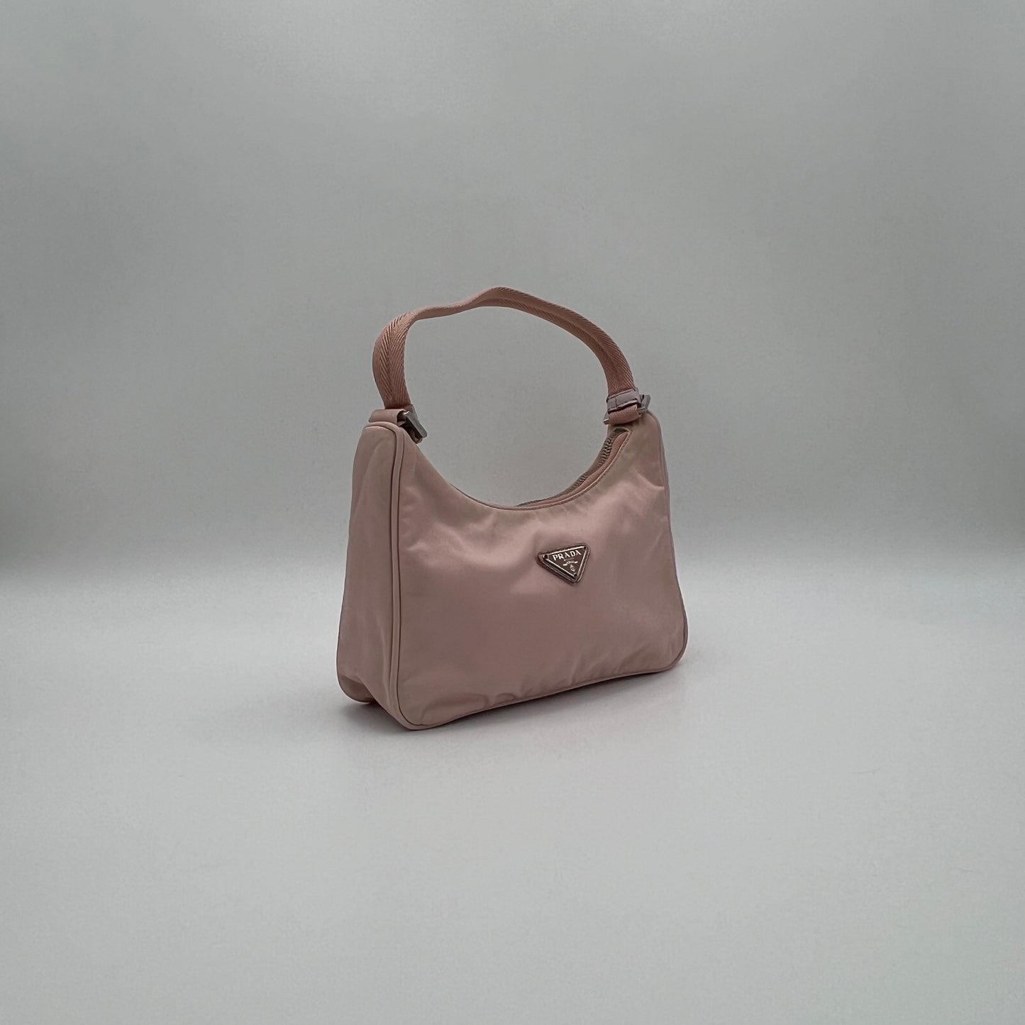Prada Alabaster Pink Nylon Re-Edition 2000 Mini Hobo Bag