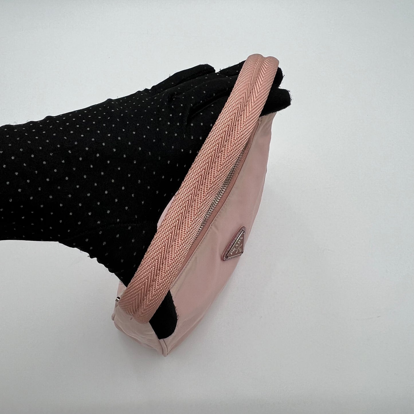 Prada Alabaster Pink Nylon Re-Edition 2000 Mini Hobo Bag