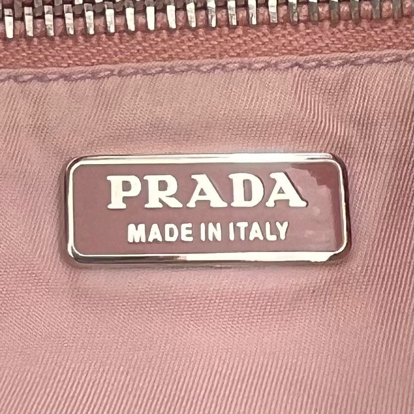 Prada Alabaster Pink Nylon Re-Edition 2000 Mini Hobo Bag