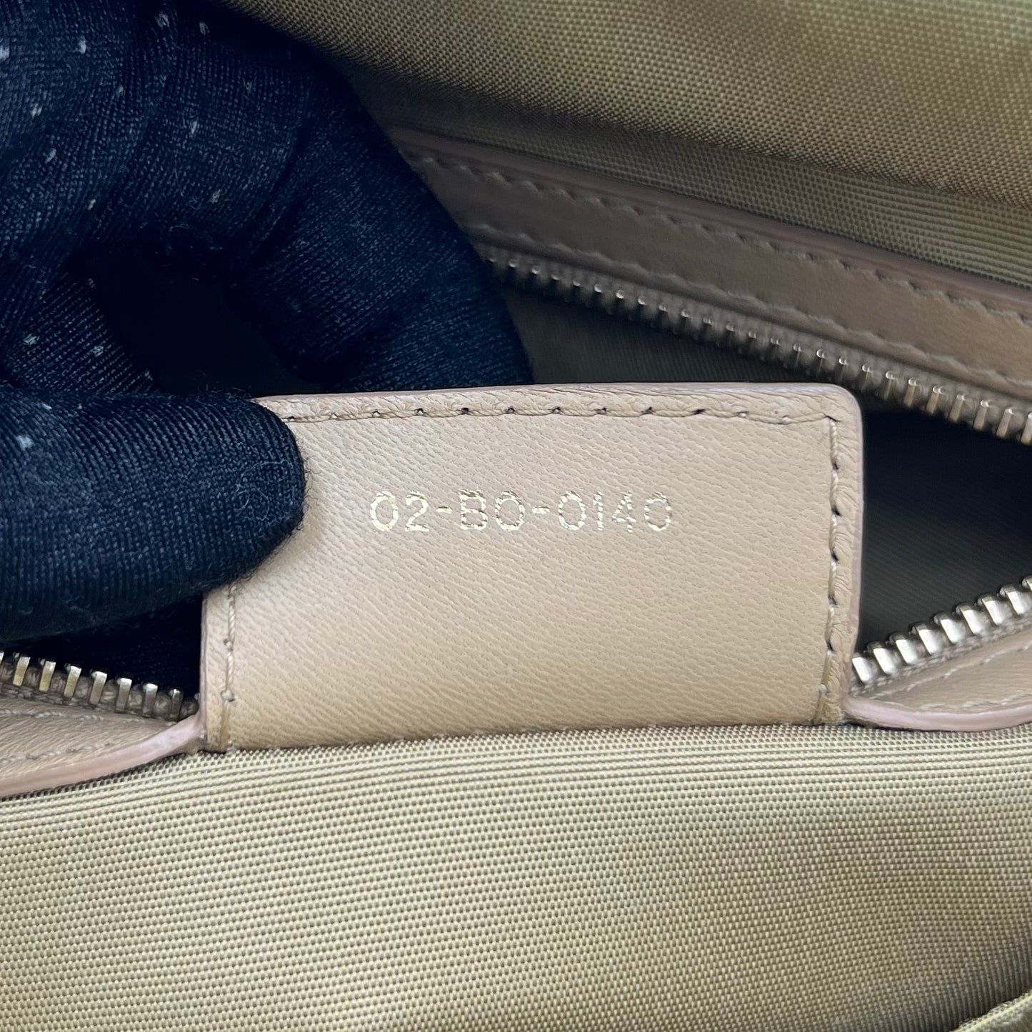 Christian Dior Beige Quilted Leather Side Pocket Satchel