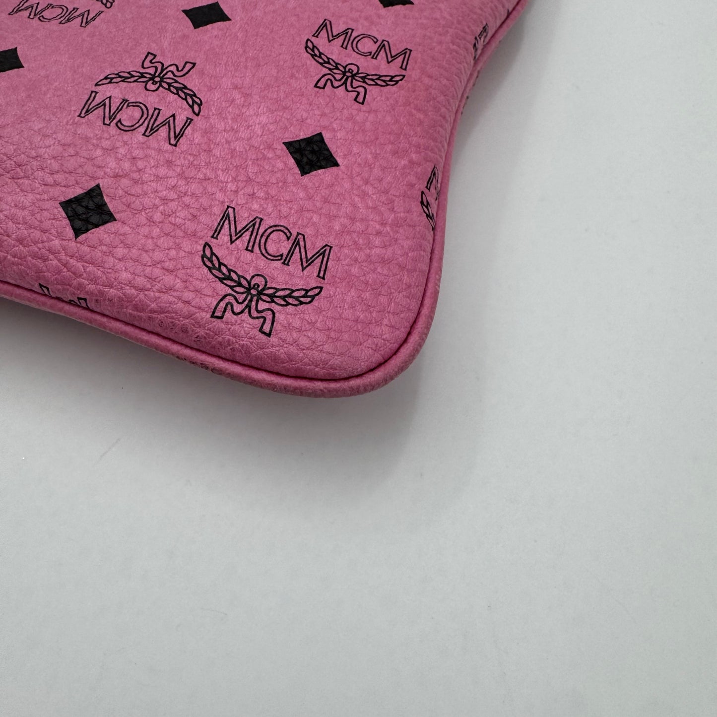 MCM Pink Visetos Pouch Shoulder Bag