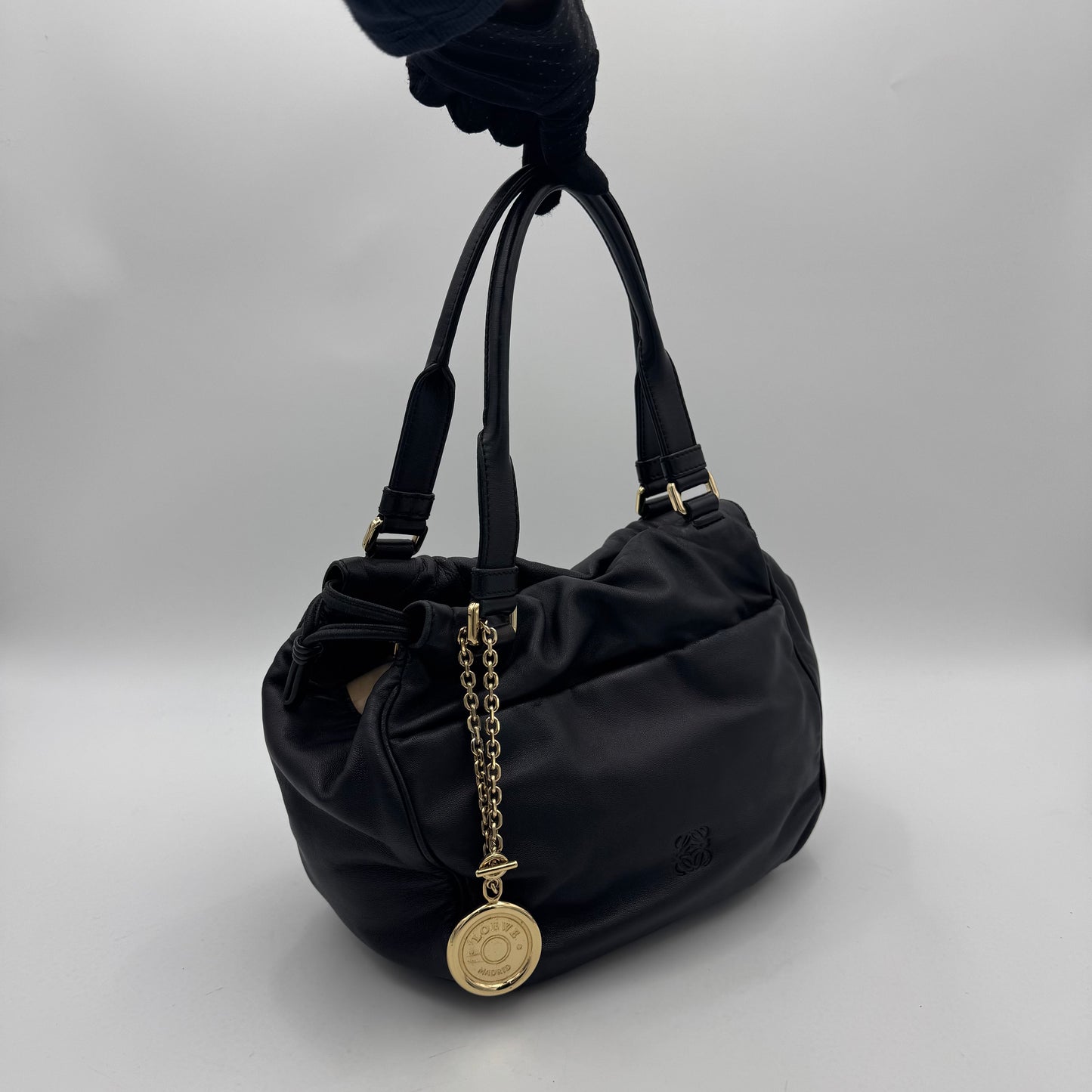 Loewe Black Anagram Nappa Handbag