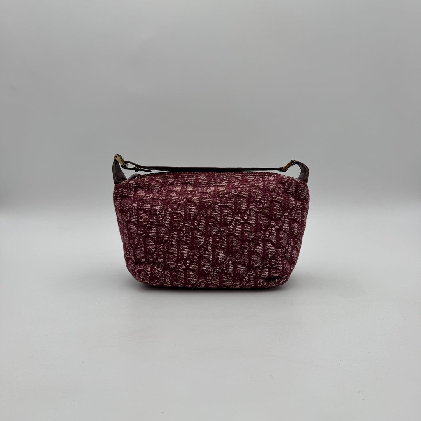 Christian Dior Burgundy Oblique Canvas Mini Handbag