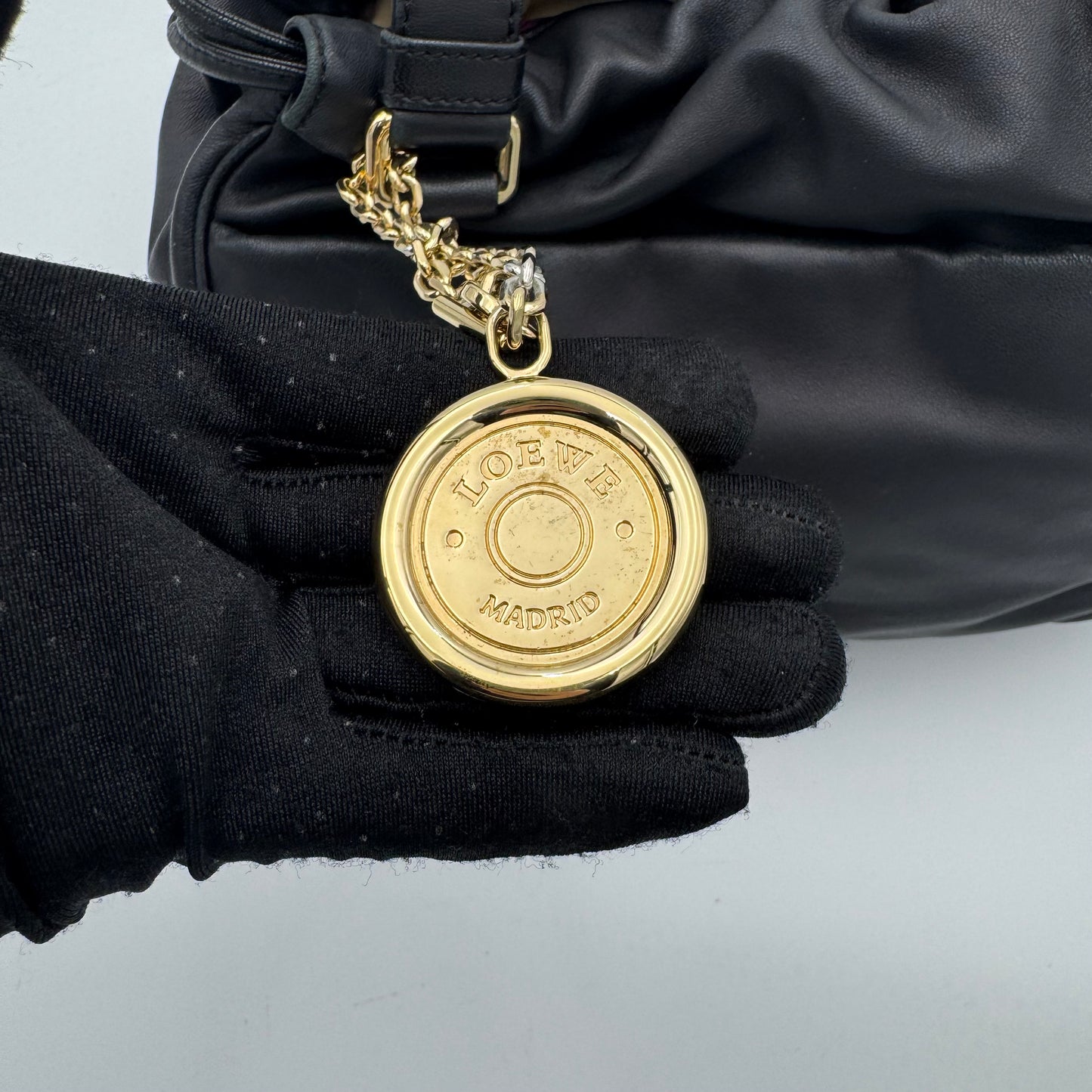 Loewe Black Anagram Nappa Handbag