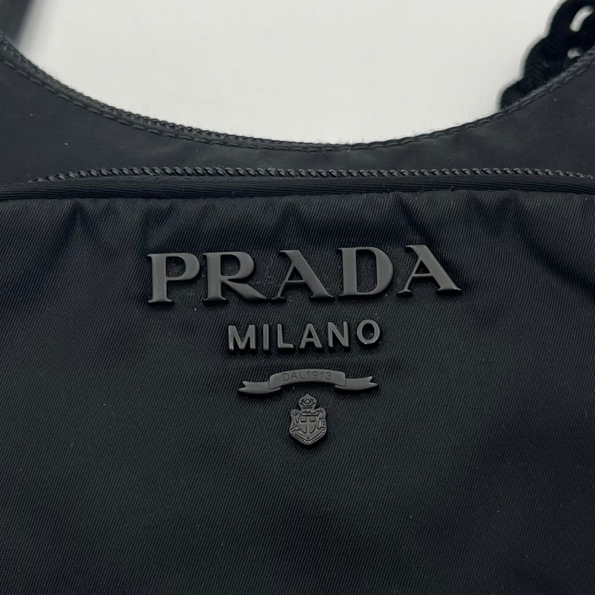 Prada Black Nylon Re-Edition Braided Strap Hobo Bag