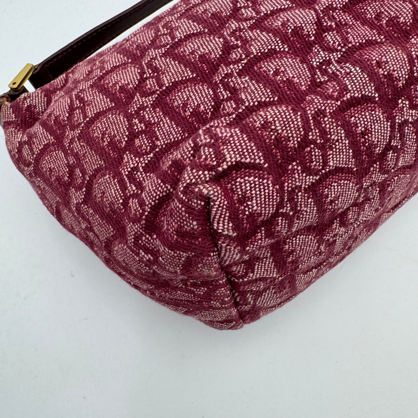 Christian Dior Burgundy Oblique Canvas Mini Handbag