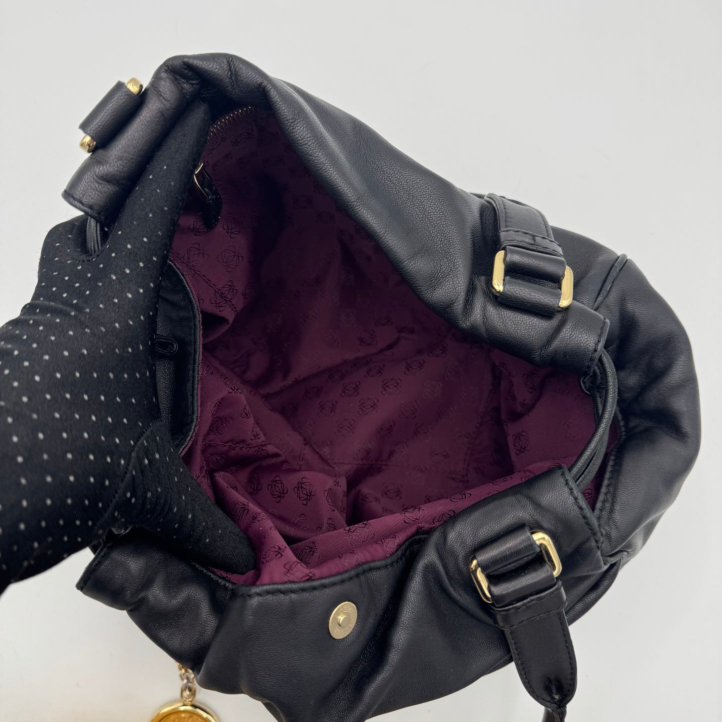 Loewe Black Anagram Nappa Handbag