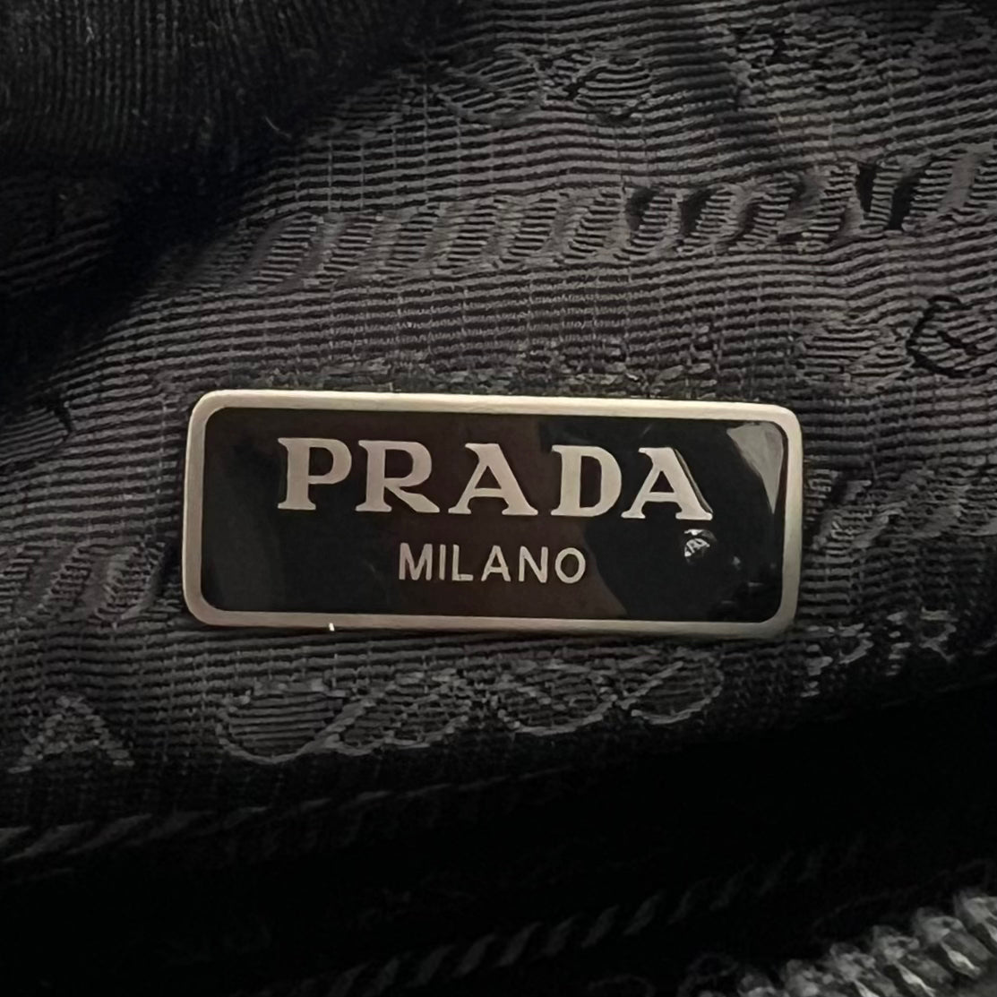 Prada Black Nylon Re-Edition Braided Strap Hobo Bag