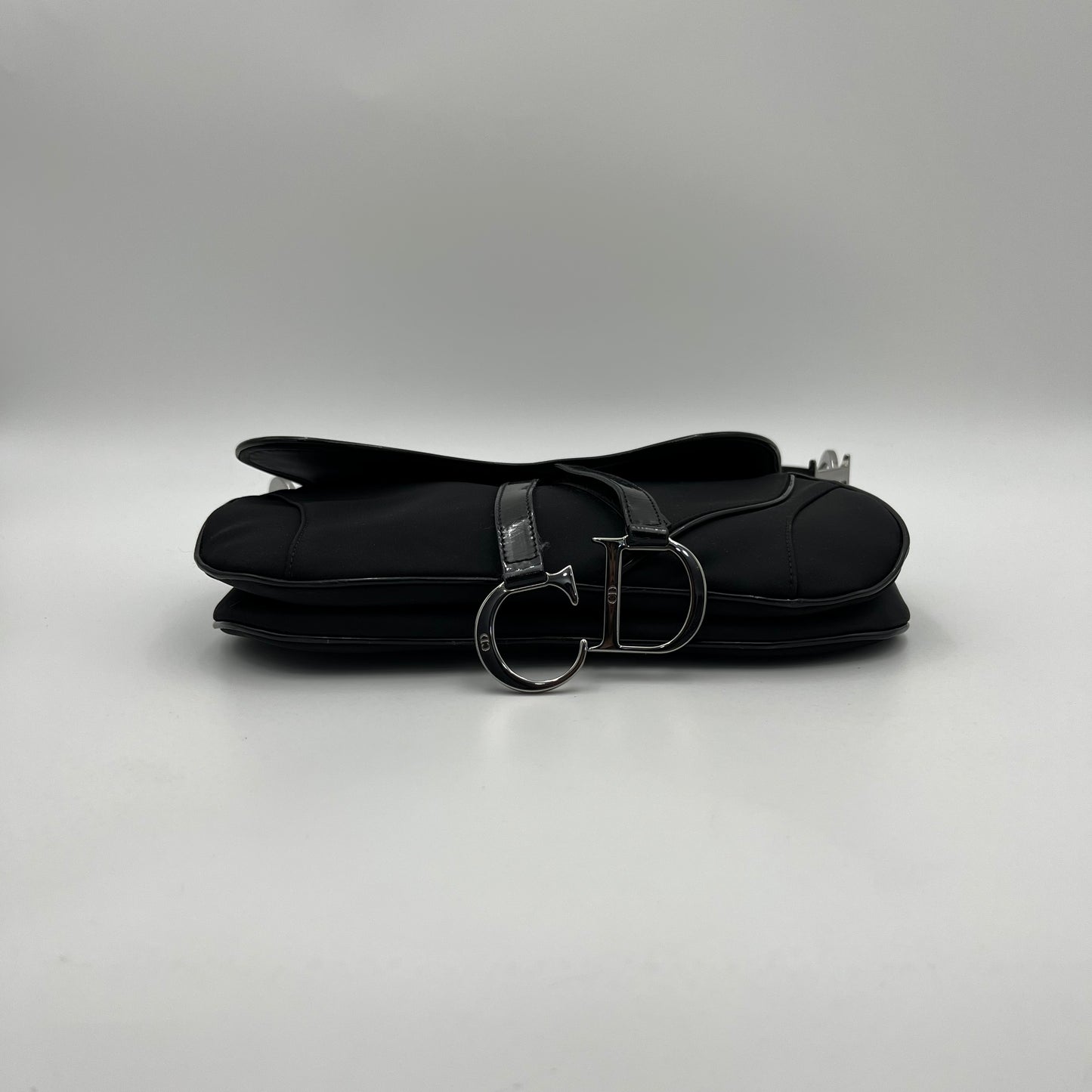 Christian Dior Black Nylon Double Saddle
