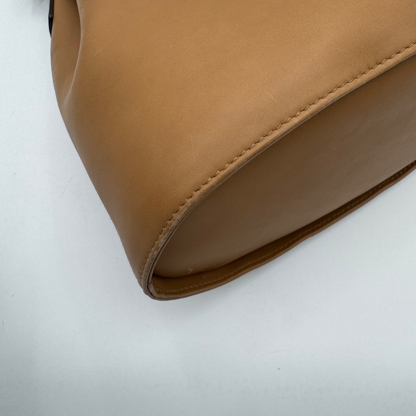 Salvatore Ferragamo Brown Leather Gancini Bucket Bag GHW