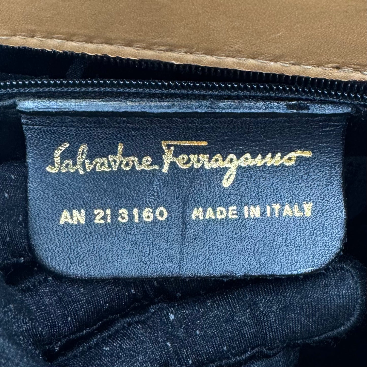Salvatore Ferragamo Brown Leather Gancini Bucket Bag GHW