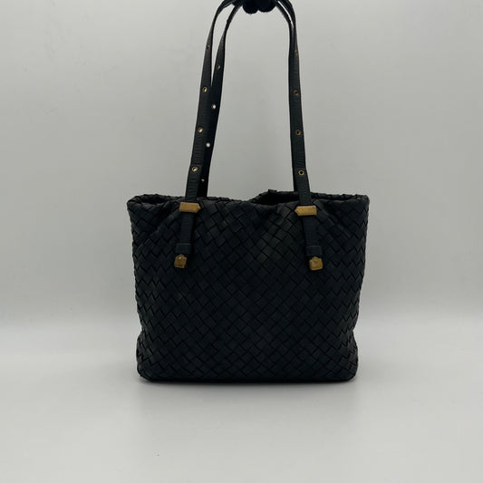 Bottega Veneta Black Intrecciato Small Tote Bag