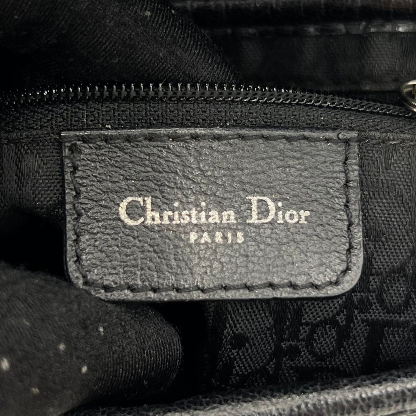 Christian Dior Black Leather Saddle SHW