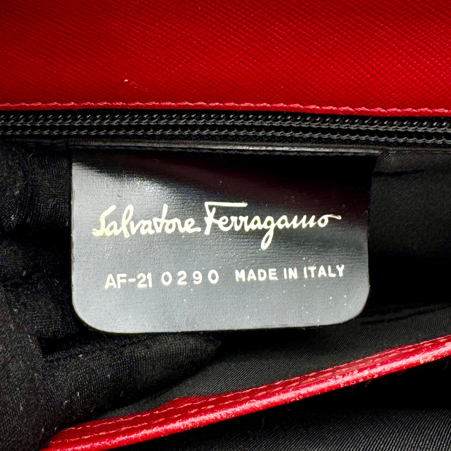 Salvatore Ferragamo Red Leather Gancini Top Handle Kelly