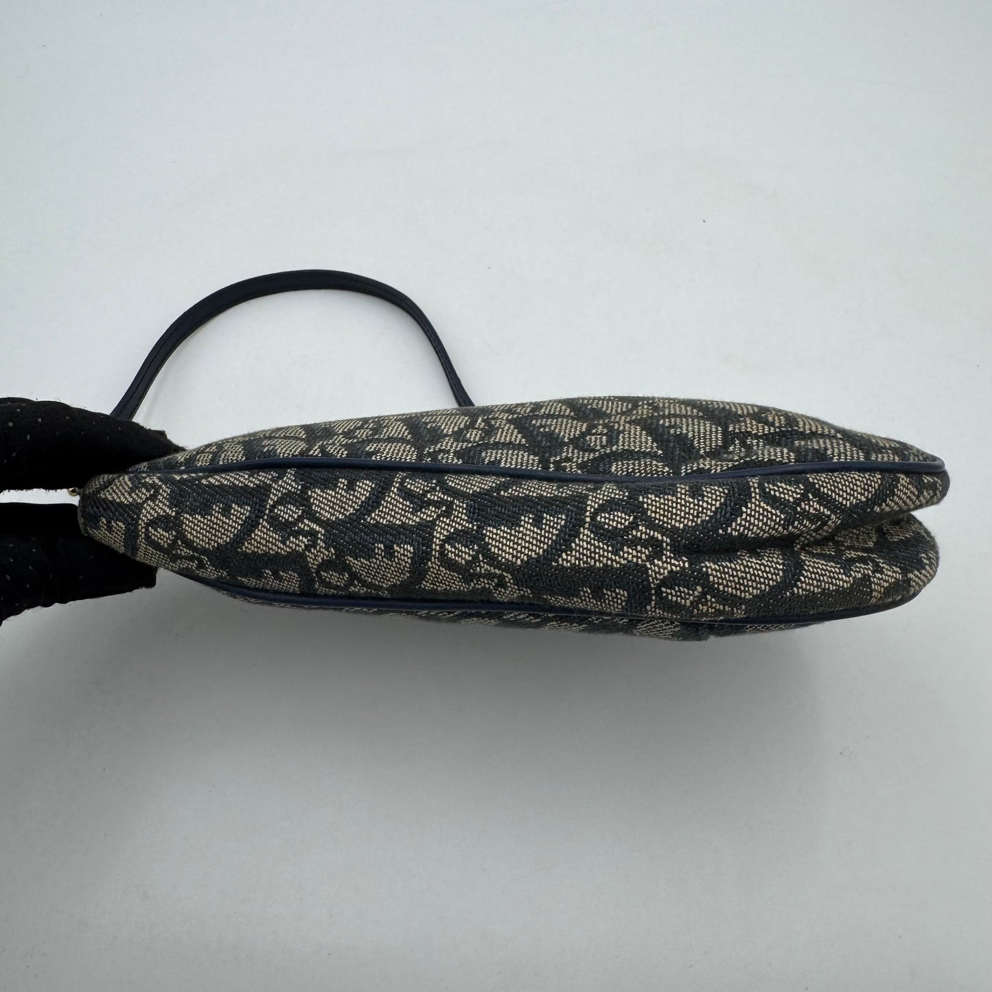 Christian Dior Blue Monogram Mini Saddle Pochette
